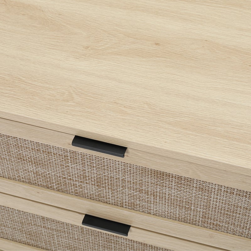 Rattan 3 Drawer Cabinet for bedroom living room
