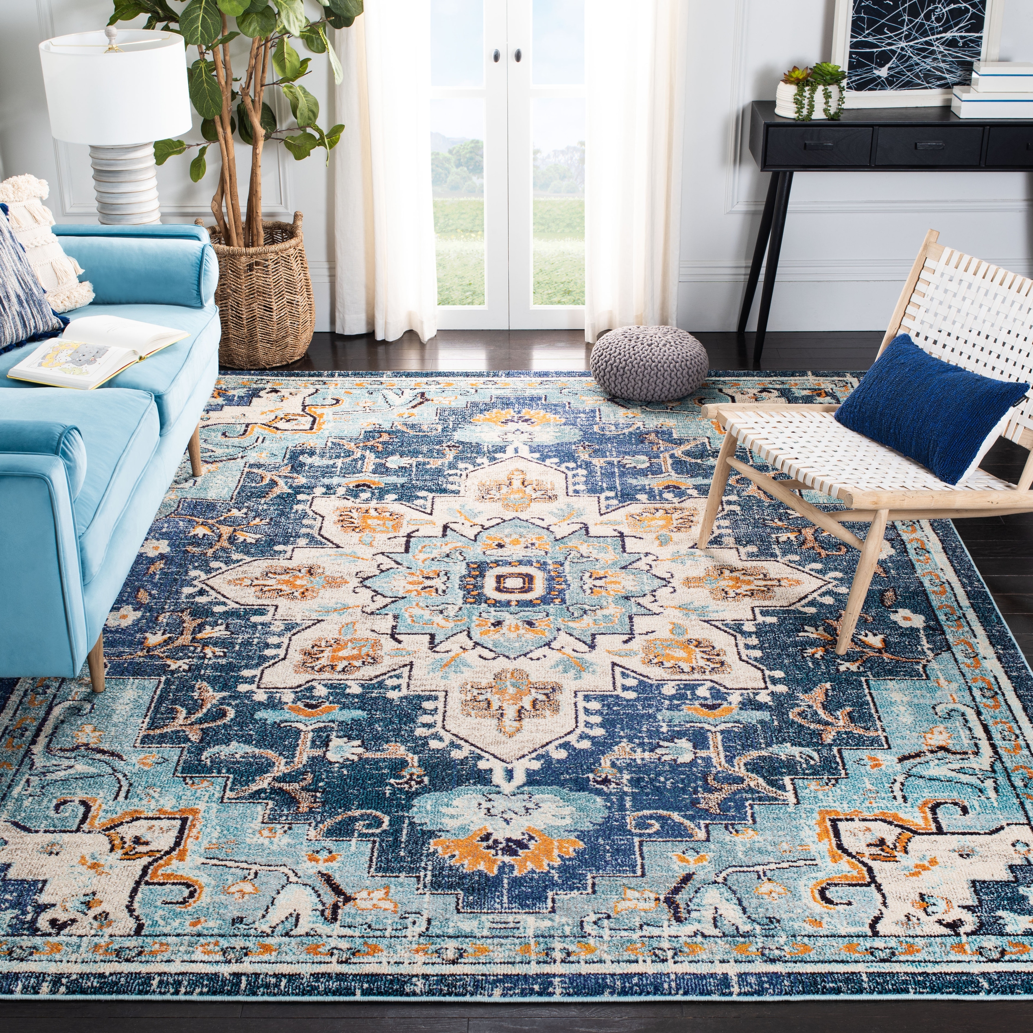 SAFAVIEH Madison Diederike Boho Medallion Distressed Rug - On Sale