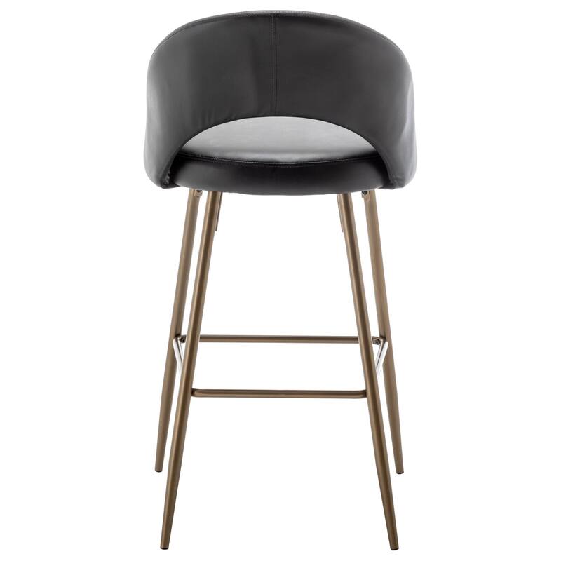 White Padded Modern Bar Stool (Set of 2 Stools)