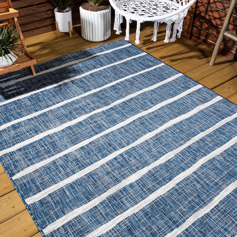 JONATHAN Y Andratx Berber Stripe Indoor/Outdoor Area Rug