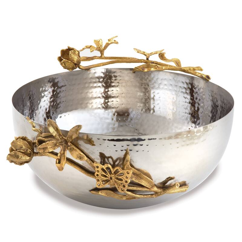 Jiallo Gold Butterfly Bowl 11" diameter