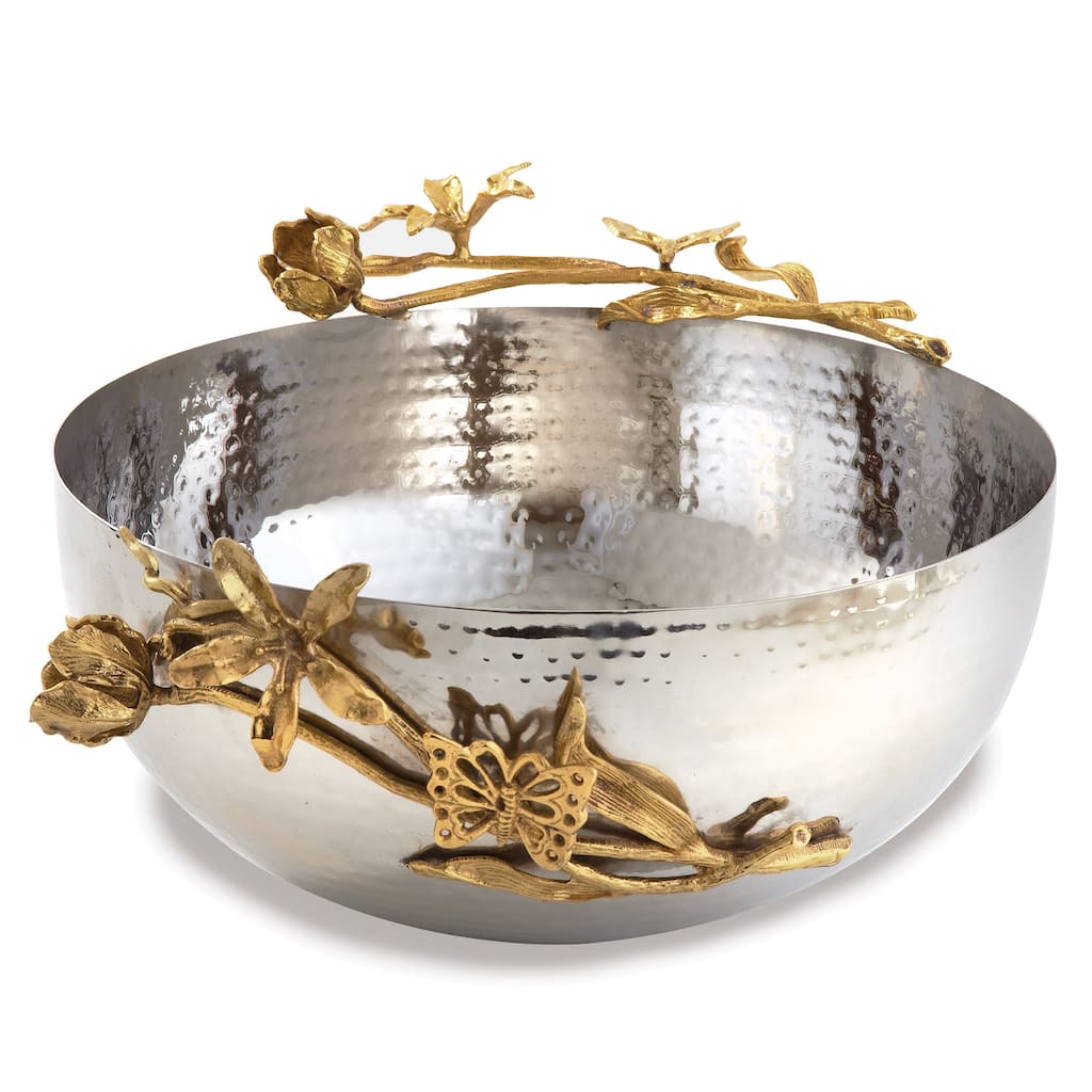 Jiallo Gold Butterfly Bowl 11" diameter