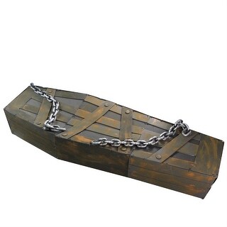 Animated Motion Activated Chained Shaking Coffin Halloween Decoration - 63"