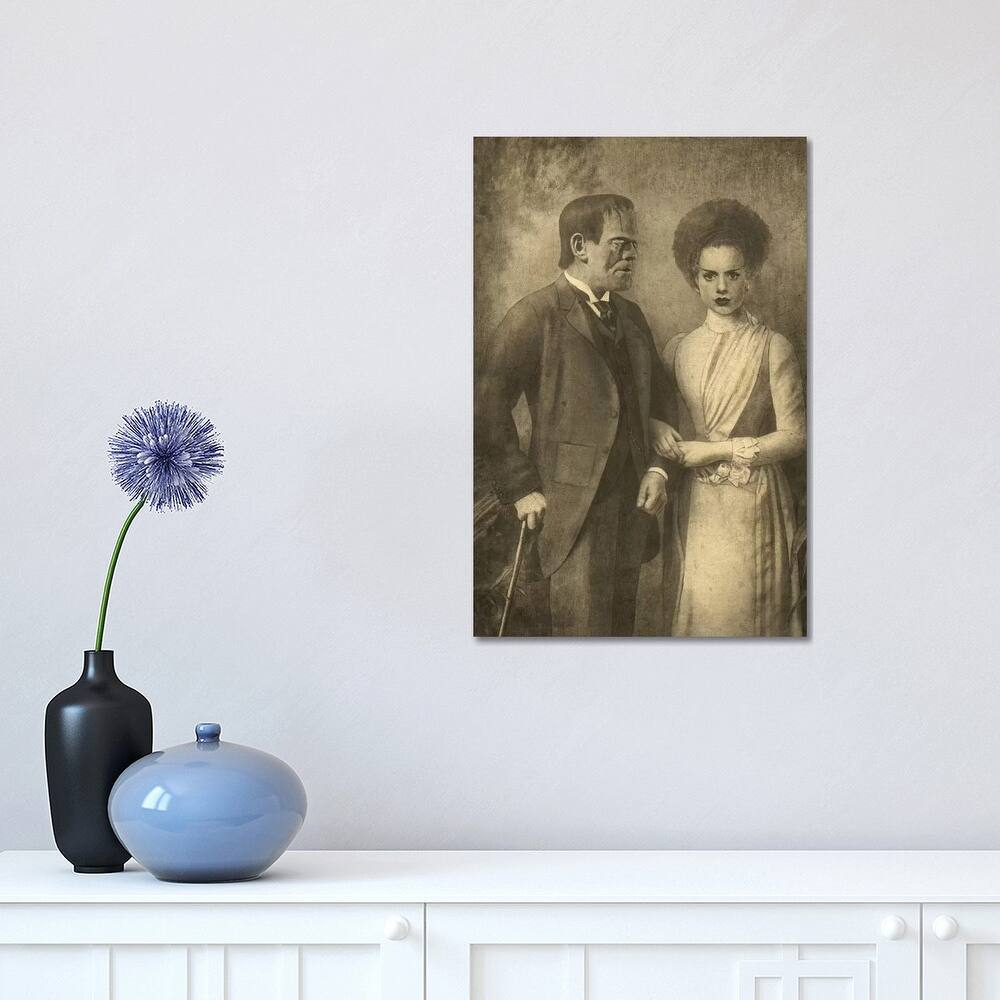 iCanvas 'Mr. and Mrs. Frankenstein' by Terry Fan Wrapped Canvas Print