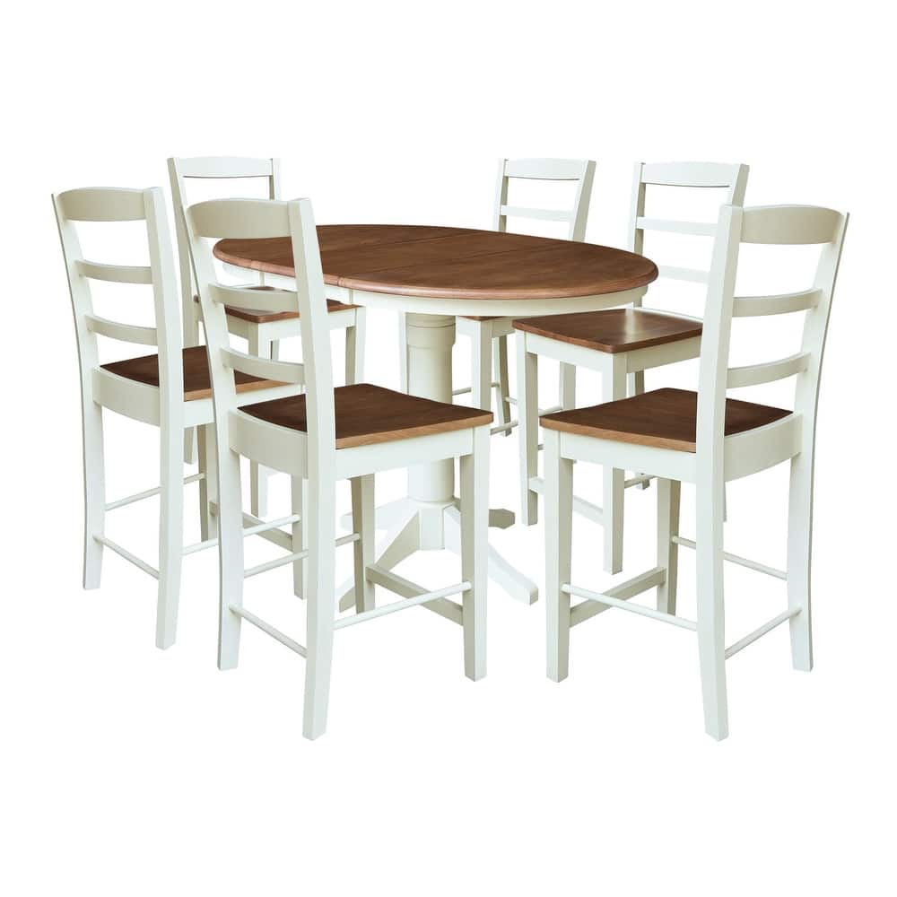 36" Round Extension Table with Counter Height Stools