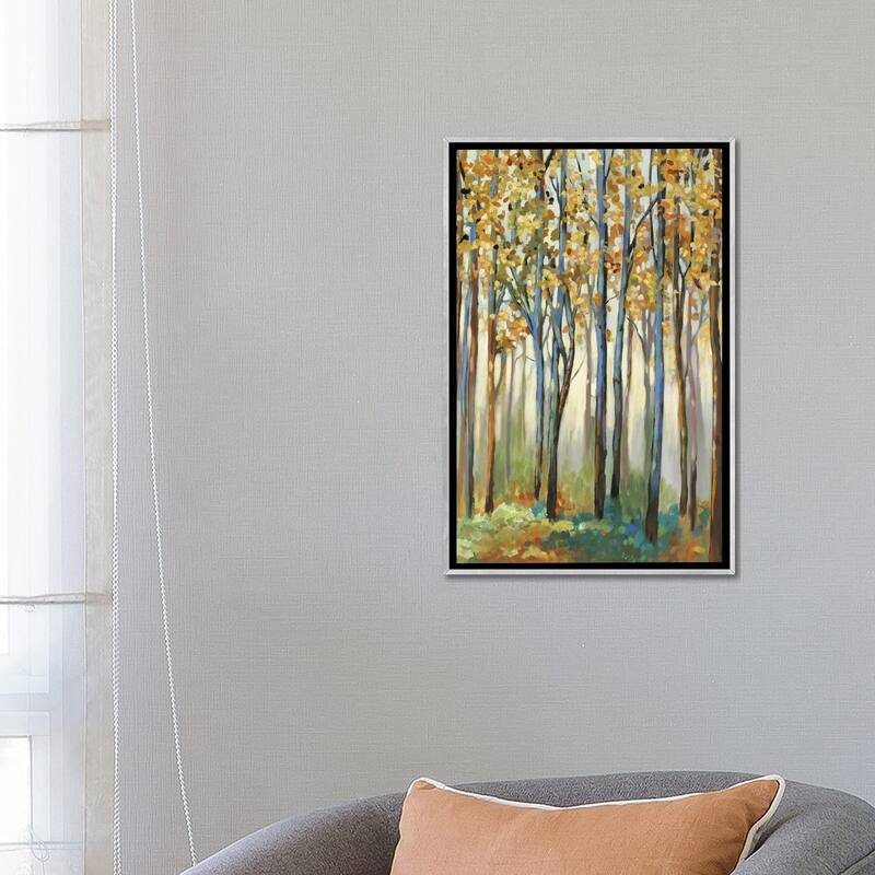 iCanvas "Golden Leaves" by Allison Pearce Framed