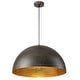 preview thumbnail 22 of 50, 1-Light Industrial Farmhouse Oversized Pendant Gold Leaf Hammered Semi-Sphere Dome Pendant Light for Kitchen Island