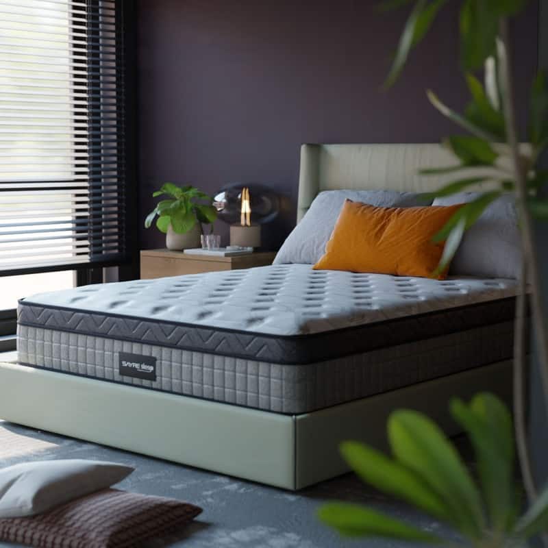 Assembled in USA - 12" Diamond Hybrid Mattress Pocket Coil and Cool Gel Memory Foam