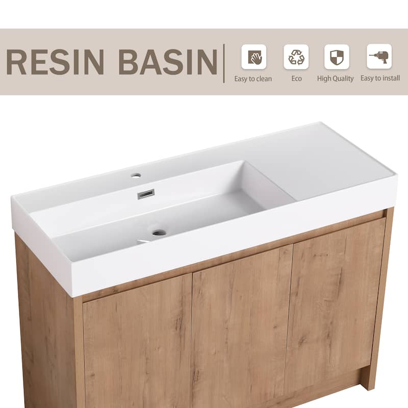 Beingnext 24"/30"/48"/60" Bathroom Vanity with Sink, Freestanding Bathroom Vanity with Soft Close Door