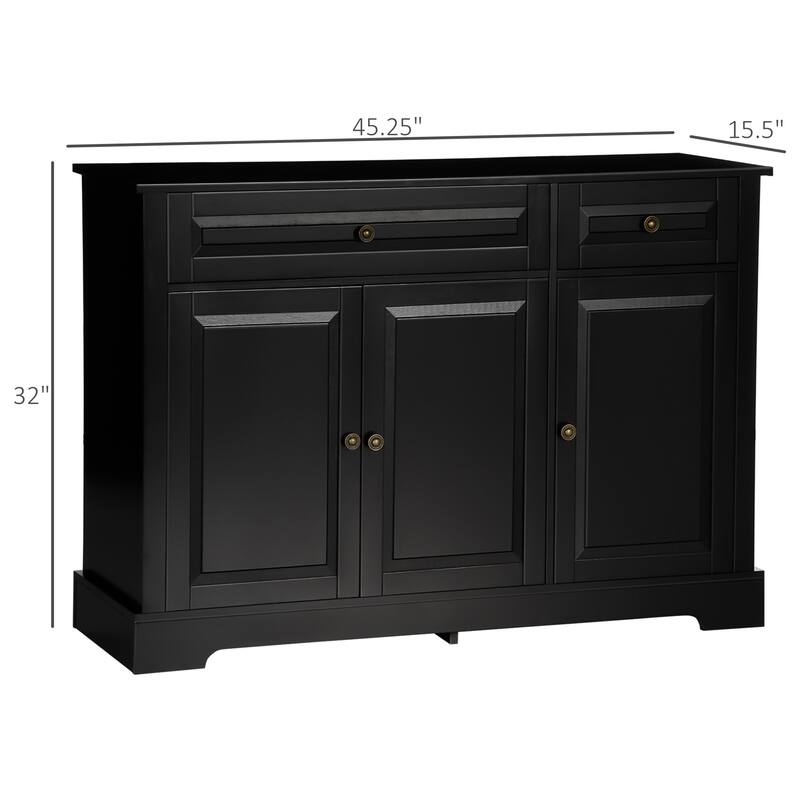 Buffet Cabinet with 2 Drawers and Adjustable Shelves
