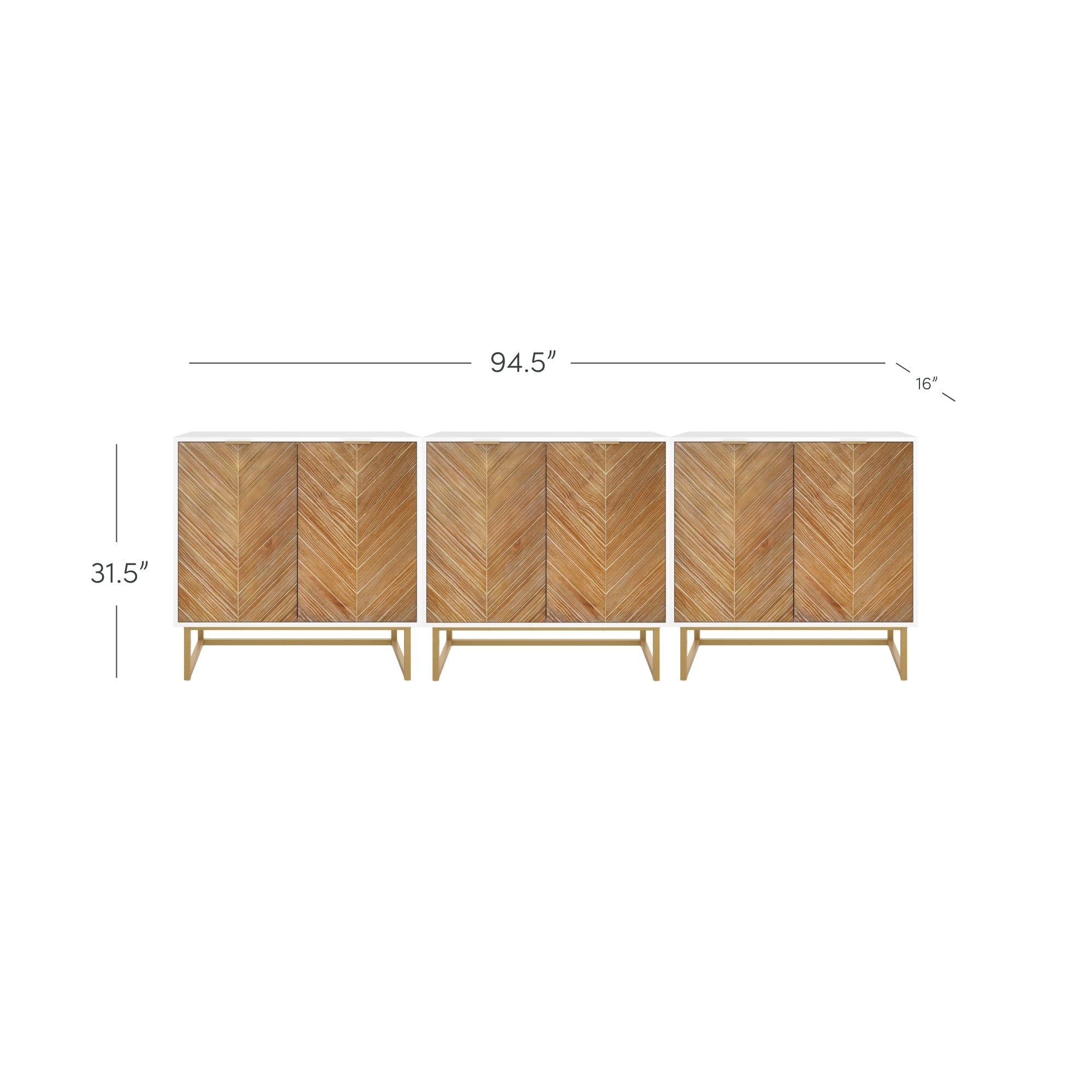 Nathan James Enloe Rustic Doors Metal Base Free Standing Modern Storage Cabinet for Entryway