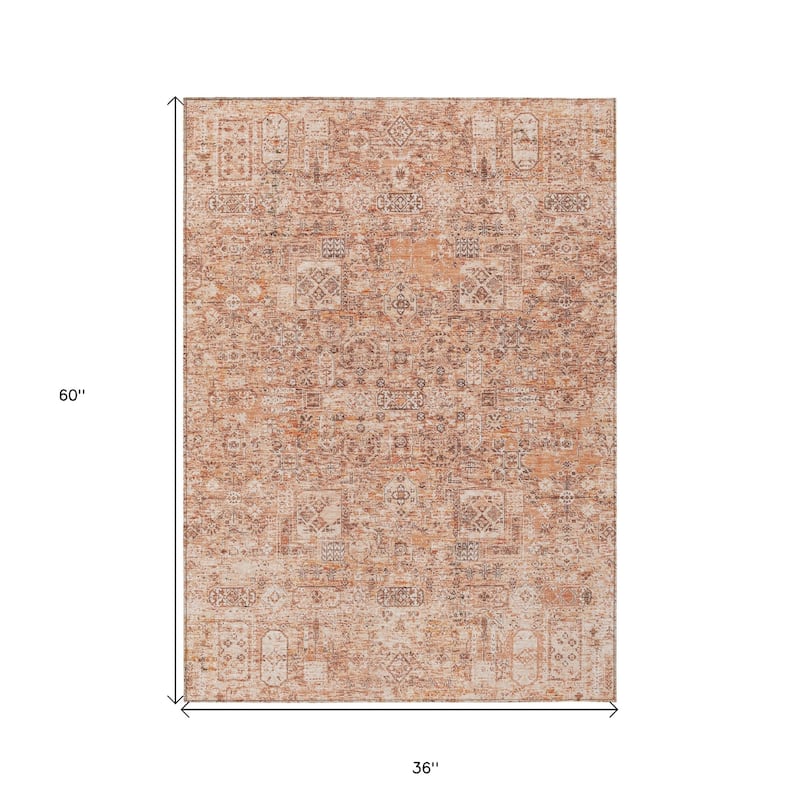 HomeRoots Floral Transitional Rectangle Outdoor Rug