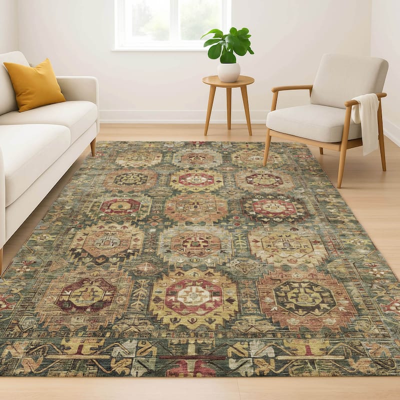 Premium Washable Super Soft Traditional Global Mayfield Rug