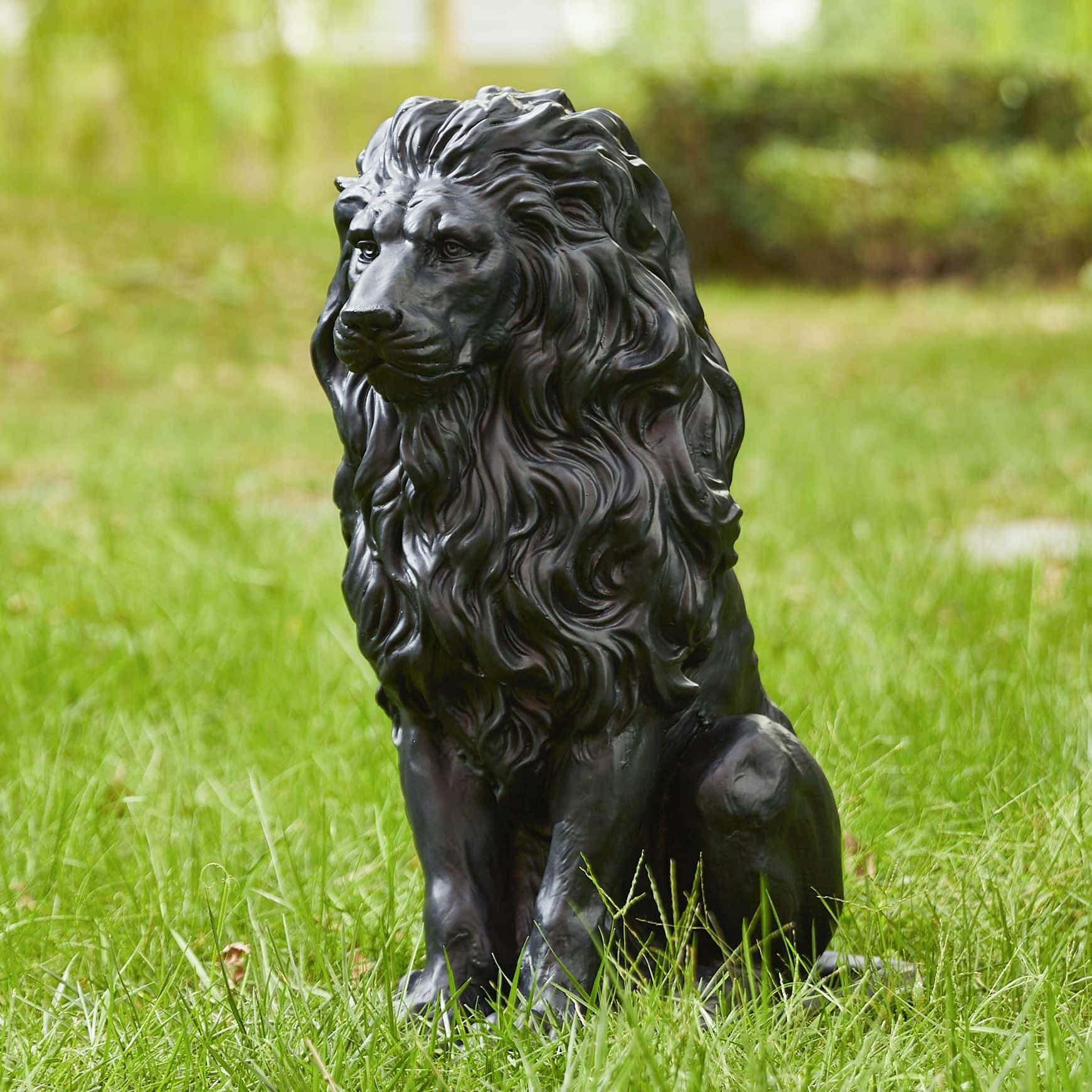 Option 1-Piece Black Sitting Lion