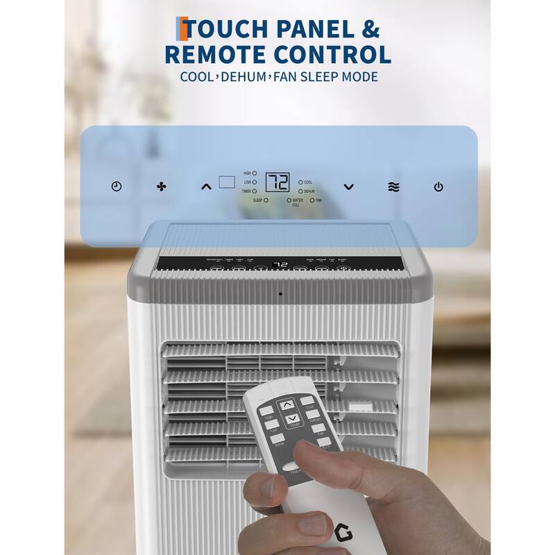 8000 BTU Portable Air Conditioner with Remote, 3-in-1 AC