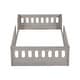 preview thumbnail 23 of 24, Twin Size Floor Platform Bed with Fence Guardrail, Solid Wood Montessori Bed Kids Bed Frame Low Grounded Bed for Toddlers