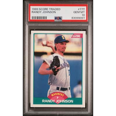 Randy Johnson 1989 Score Traded Baseball Rookie Card #77T Graded PSA 10 - 8'6" x 11'6"