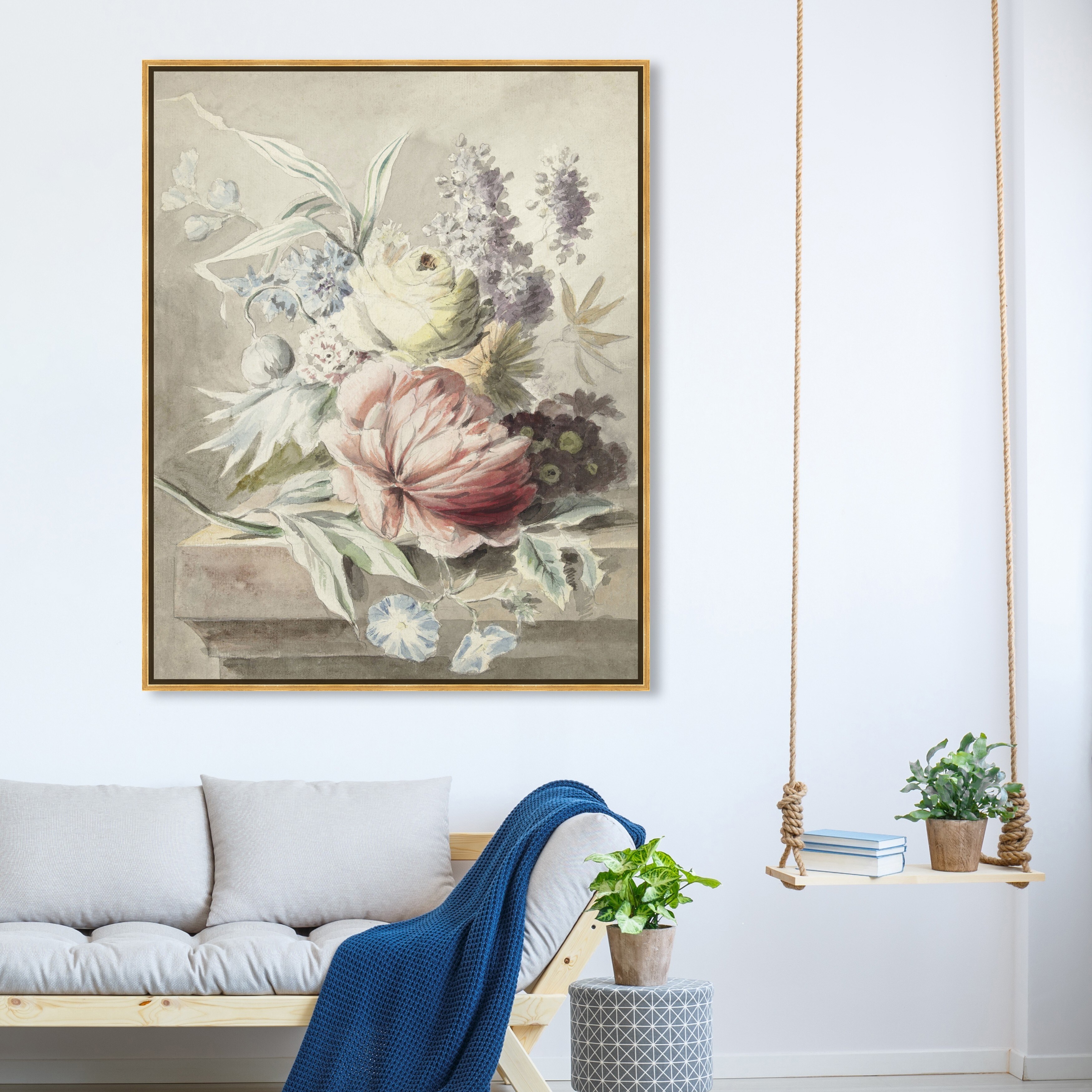 Oliver Gal 'Flowers 1750' Floral and Botanical White Wall