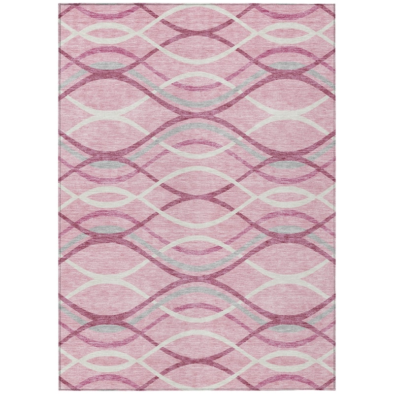 Machine Washable Indoor/ Outdoor Chantille Contemporary Deco Rug