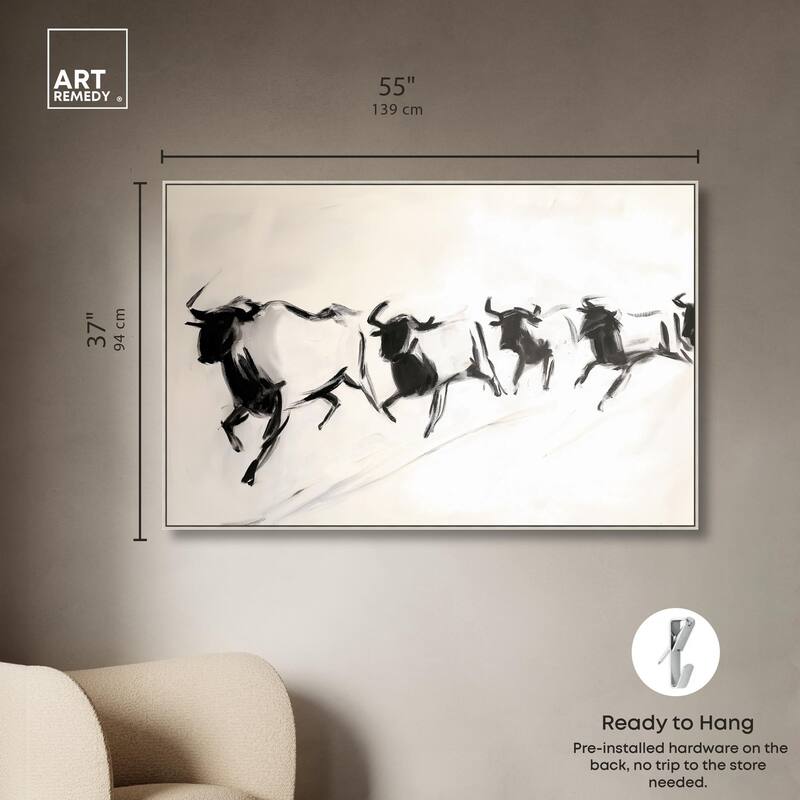 Bovine II Canvas by Art Remedy
