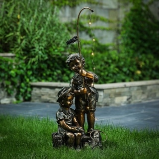 Grey and Rustic Brown Pineapple Garden Indoor Outdoor Statue - On