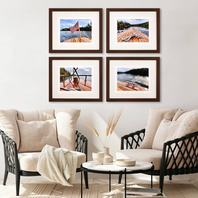 Peaceful Lake S/4 Framed Art Exclusive Giclee Under Glass
