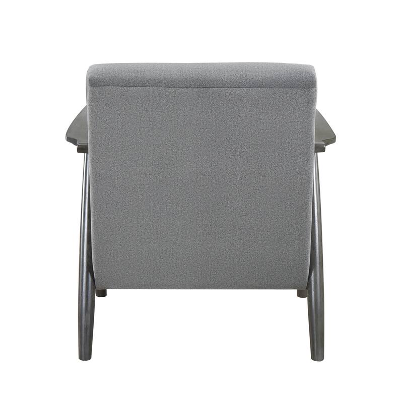 Royston Velvet Wood Arm Accent Chair