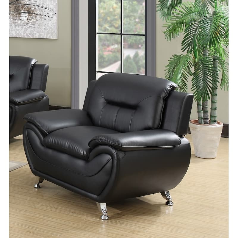 Sanuel 47.3" Wide Faux Leather Club Chair