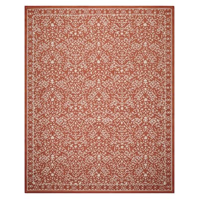 Multi Size 5'x8' Sage Wool Hand Hooked Transitional Rug with All Over