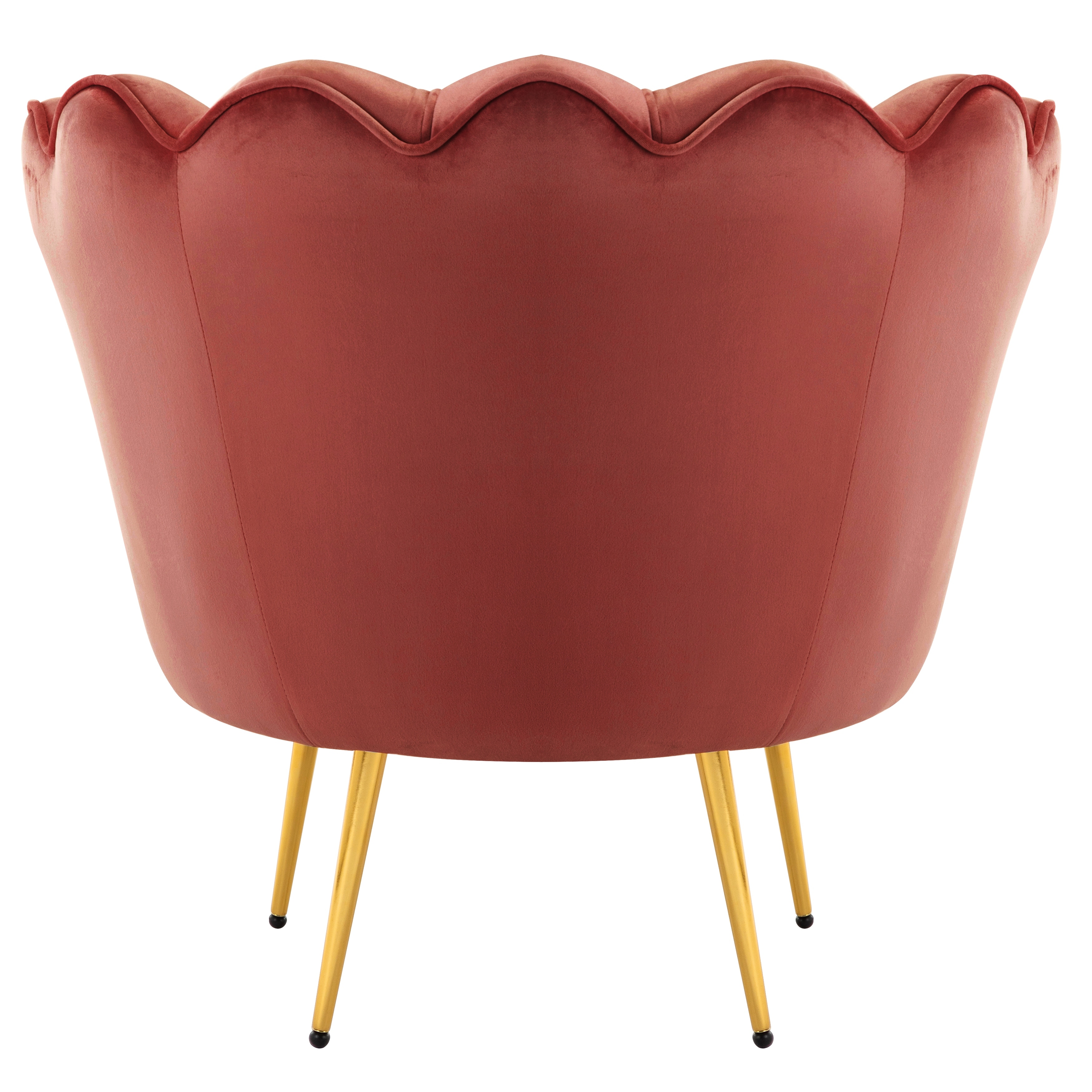 Lotus velvet top accent tub chair