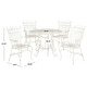 preview thumbnail 4 of 6, SAFAVIEH Outdoor Patio Furniture Thessaly Victorian Scroll Iron 5-Piece Dining Set