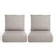 preview thumbnail 96 of 103, Pocassy 22"x24"x6" Thick Cushions Pillows Indoor & Outdoor Cushion 2 Set Seat & Back Cushion - Beige Cushion