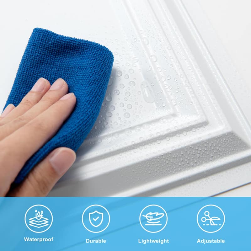 Art3d 24"x48" 3D PVC Wall & Ceiling Panels, Set of 12, Covers 96 Sq.Ft