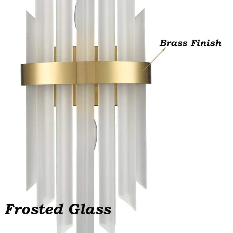 Ferentino Modern Glass Rod Wall Sconces Set of 2
