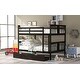 preview thumbnail 3 of 7, Espresso Full over Full Bunk Bed with 2 Drawers and Ladder, Maximize Your Space with this Versatile and Safe, for Any Bedroom