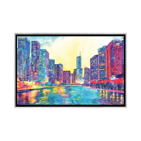 iCanvas "Chicago River" by Maja Wronska Framed
