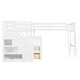 preview thumbnail 37 of 44, Twin over Full L-Shaped Wooden Bunk Bed,Sloping Ladder and Staircase
