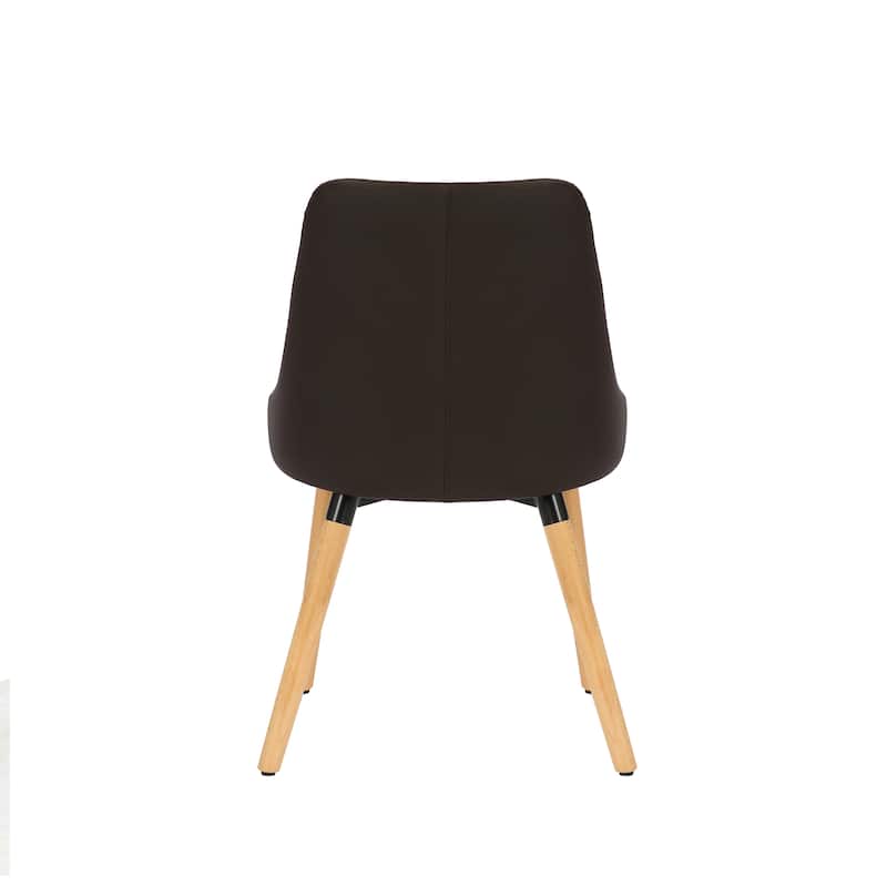 Porthos Home Dakari Dining Chairs, PU Leather Upholstery, Wooden Legs