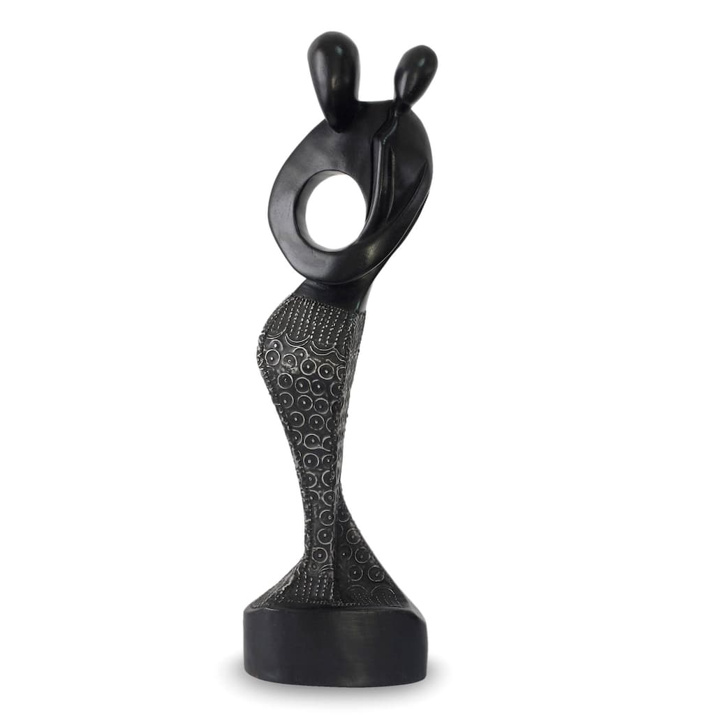 Handmade Joy of Motherhood Wood sculpture (Ghana) - 50 x 16 x 11