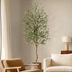 preview thumbnail 10 of 12, Artificial Olive Tree 7FT(84in) Tall Faux Silk Olive Trees