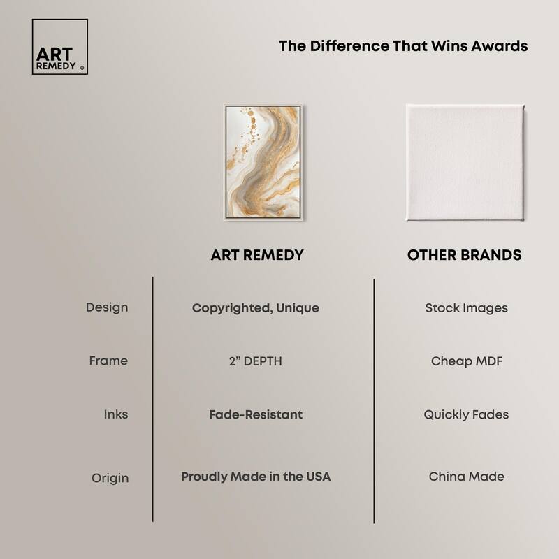 Gold Vein Canvas by Art Remedy