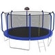 preview thumbnail 8 of 7, 14FT Trampoline with Basketball Hoop, ASTM Approved Reinforced Type Outdoor Trampoline with Enclosure Net