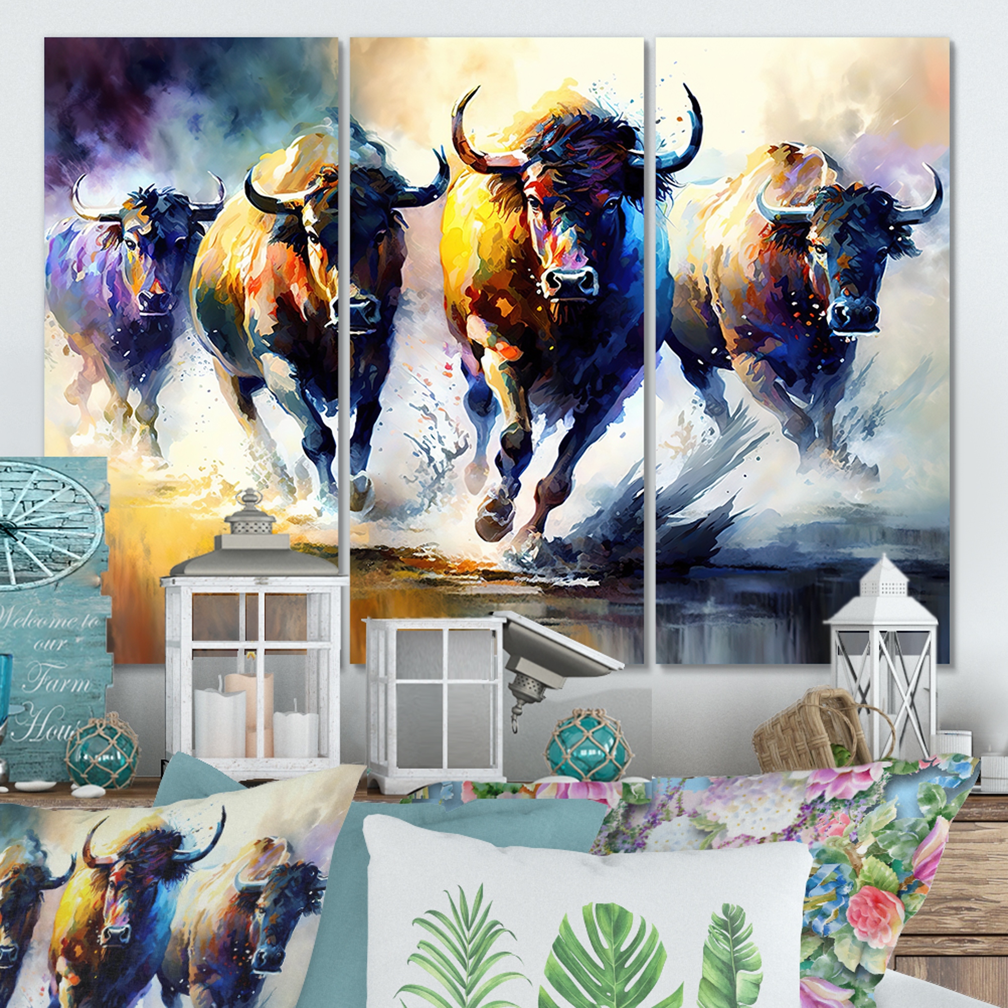 Buffalo top wall art