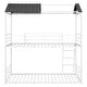 preview thumbnail 25 of 25, Metal Twin Over Twin Bunk Bed with Roof
