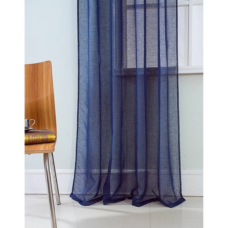 Astro Textured Sheer Window Curtain 90-Inch Rod Pocket