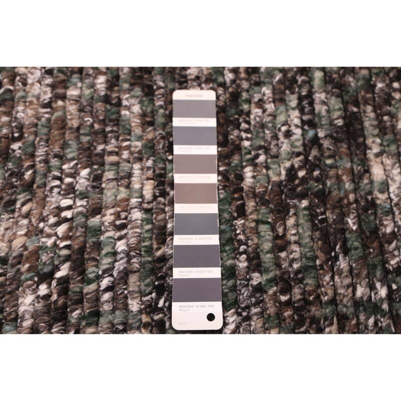 ECARPETGALLERY Hand-knotted Tangier Dark Grey Wool Rug - 5'1 x 8'0