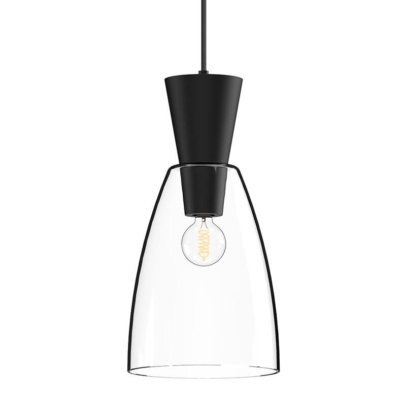 Alora Lighting PD534007CL Arlo 7" Wide Mini Pendant with Clear Glass - Matte Black