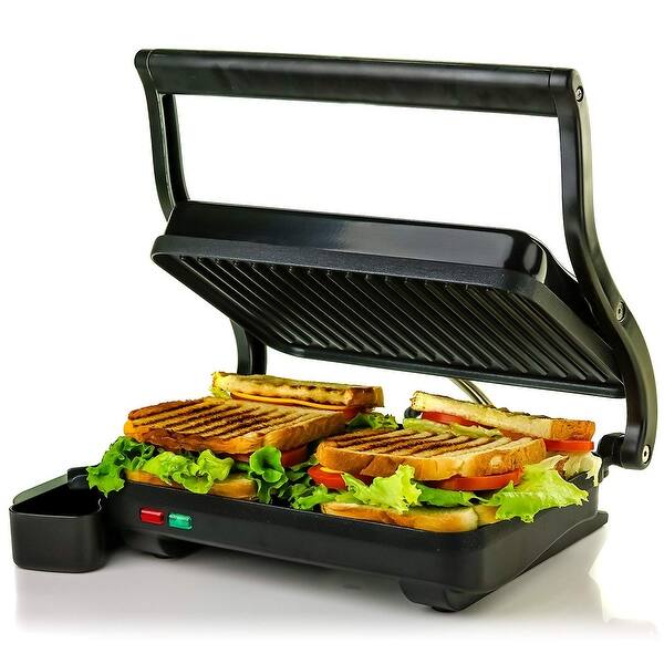 Shop Ovente Electric Panini Press Grill Sandwich Maker 2 Slices