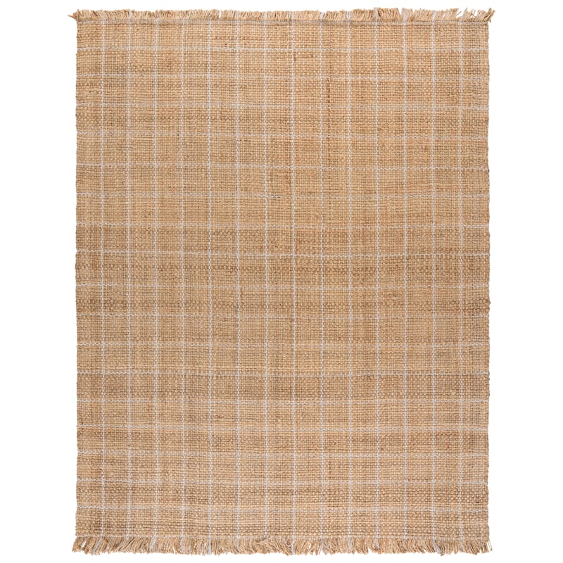 SAFAVIEH Flatweave Natural Miyoko Fiber Farmhouse Jute Rug - 6' x 9' - Natural/Bleach