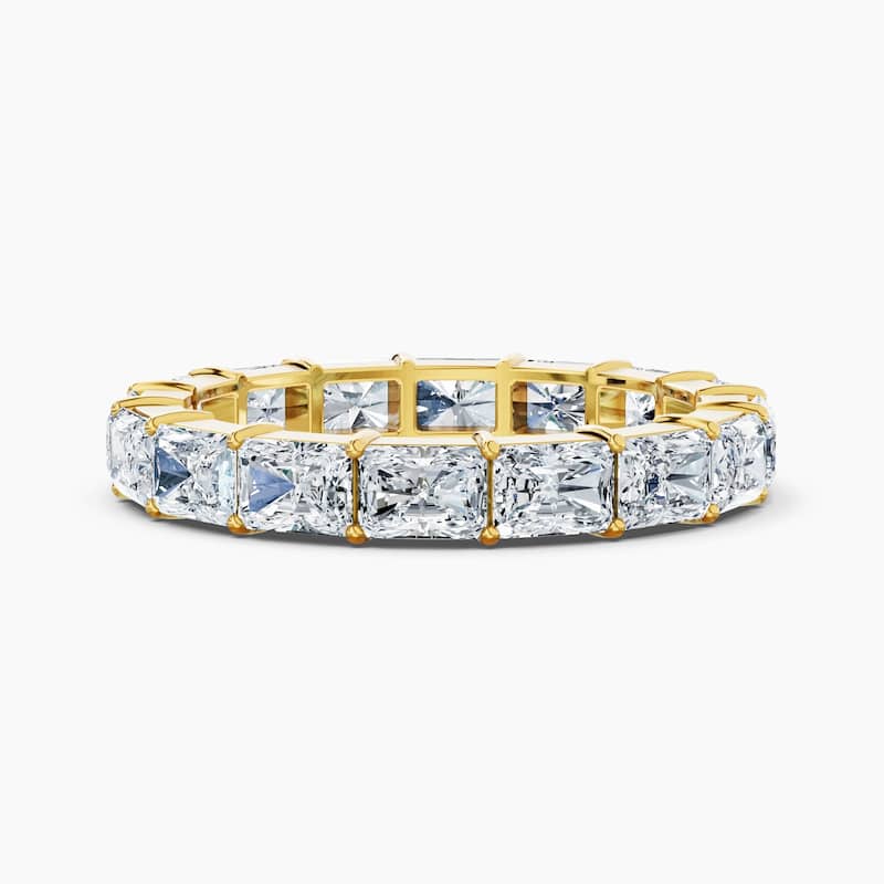 Auriya 14k Gold Radiant East-West Lab Grown Diamond Eternity Band 2.10 - 8.25 ct. tw. (F-G, VS) - 3.20 ct. wt. - 4.5 - Yellow